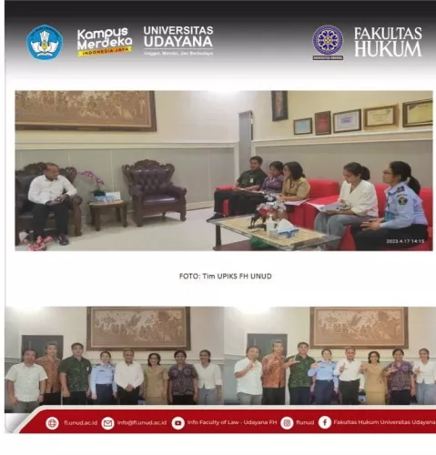 Sosialisasikan Pengelolaan JDIH, Pemprov Bali dan Kemenkumham Kunjungi Kampus FH UNUD