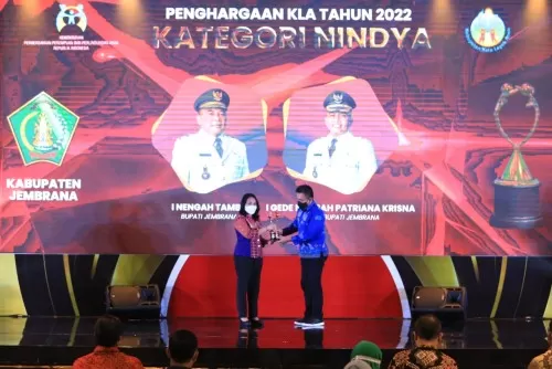 Meningkat, Jembrana Raih Penghargaan Kabupaten Layak Anak Tahun 2022 kategori Nindya