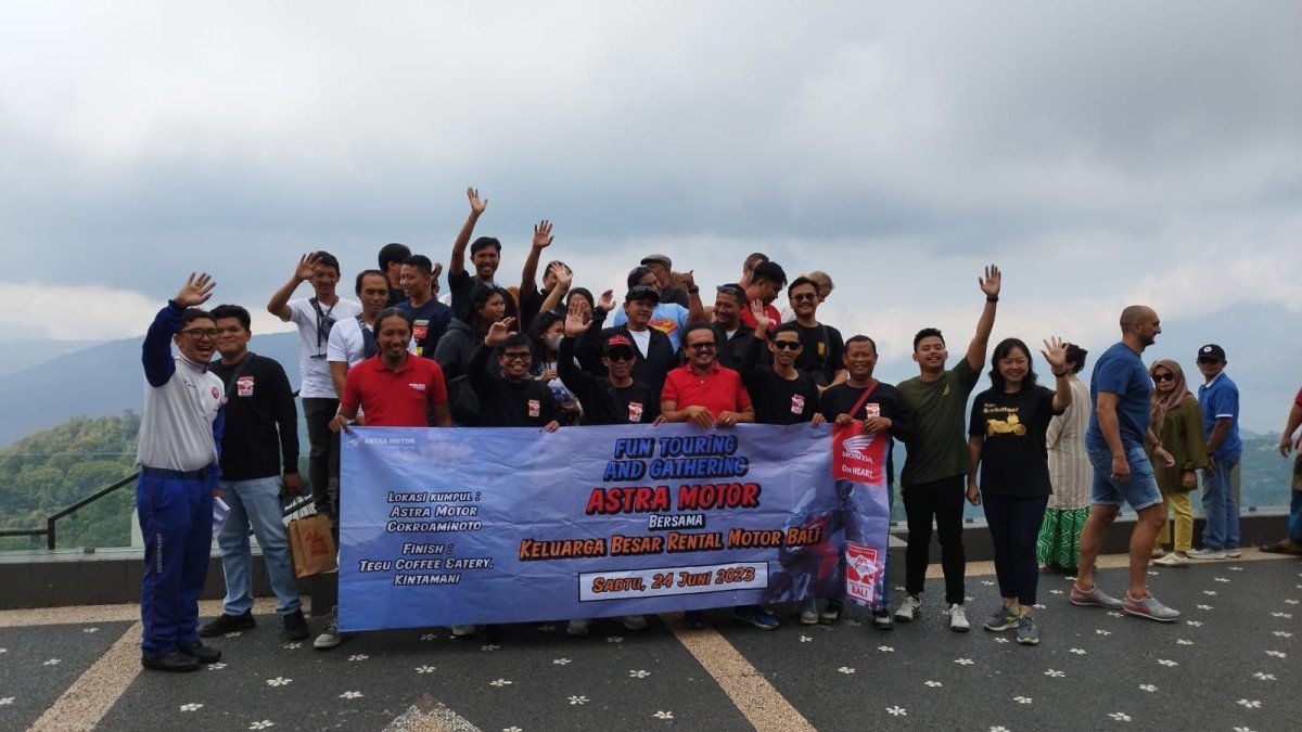 Keseruan Keluarga Besar Rental Motor bersama Astra Motor Bali di Kintamani