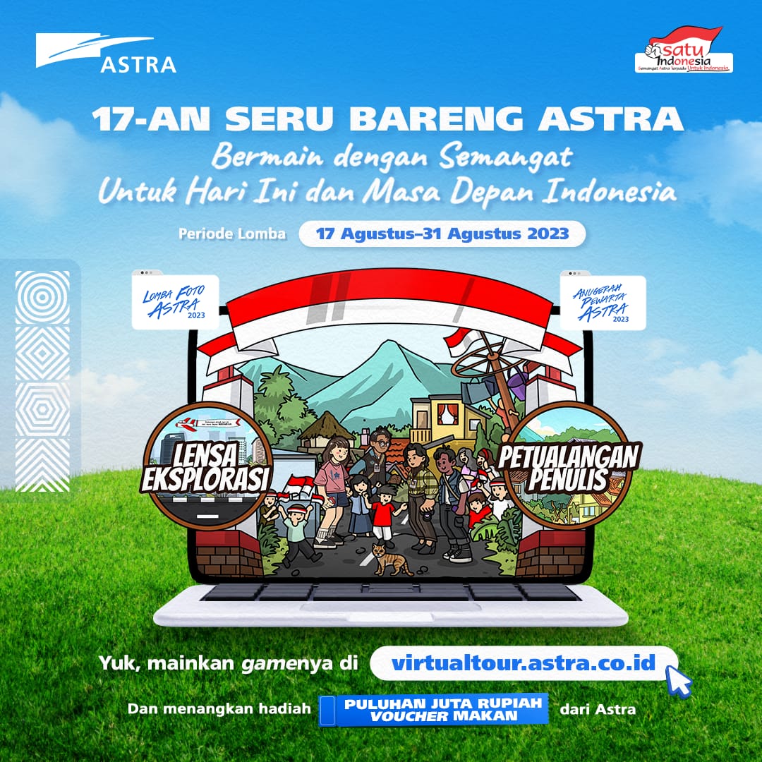 Astra mengajak masyarakat Indonesia untuk memeriahkan pelaksanaan HUT Ke-78 Kemerdekaan RI melalui virtual game 17-an Seru Bareng Astra