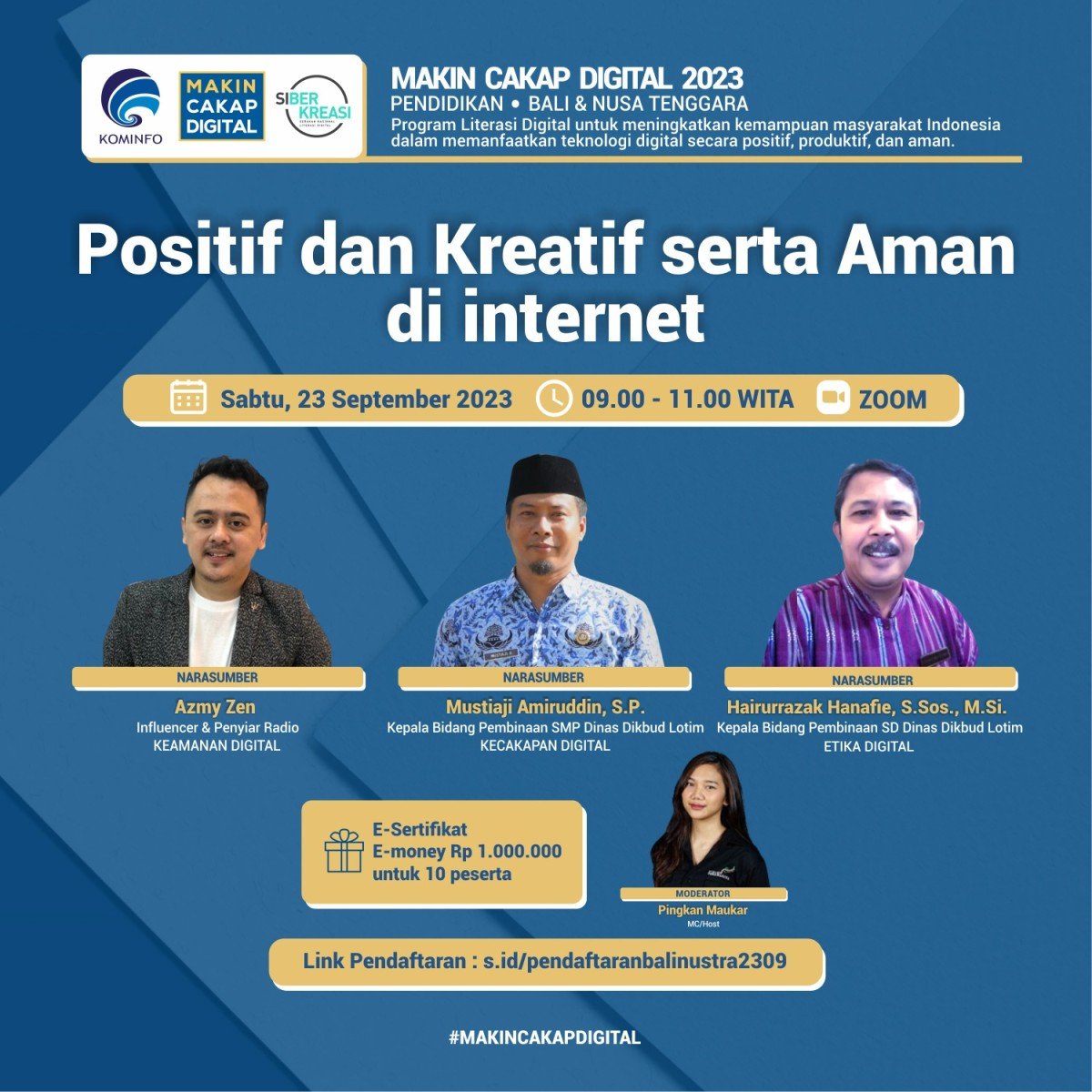 Gandeng Disdikbud NTB Gelar Webinar, Kemenkominfo Ajak Pelajar Positif dan Kreatif di Internet