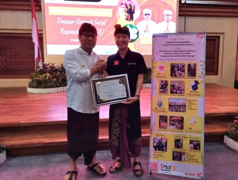 Berperan Aktif Laksanakan TJSL, Astra Motor Bali Terima Penghargaan CSR 2023 dari Pemerintah Kota Denpasar