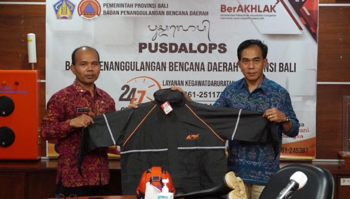 Badan Penanggulangan Bencana Daerah (BPBD) Provinsi Bali, menerima bantuan Tanggung Jawab Sosial dan Lingkungan dari Regional 3 PT. Pelabuhan Indonesia