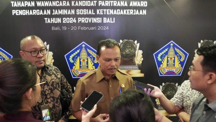 Sekda Dewa Indra Jadi Tim Penilai Wawancara Kandidat Paritrana Award tahun 2024