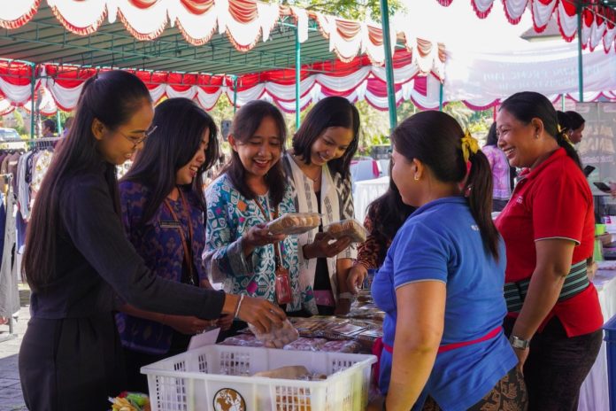 Sambut Hari Raya Galungan, DiskopUKMP bersama Disperpa Gelar Pasar Murah dan Badung Promo Tani