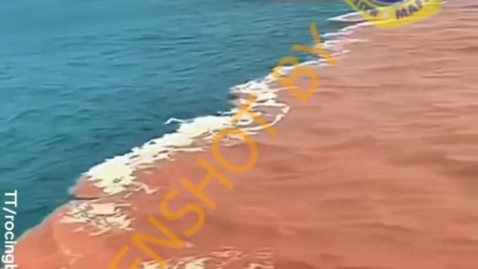 Screenshot dari video perbatasan samudra Pasifik dan Samudra Atlantik