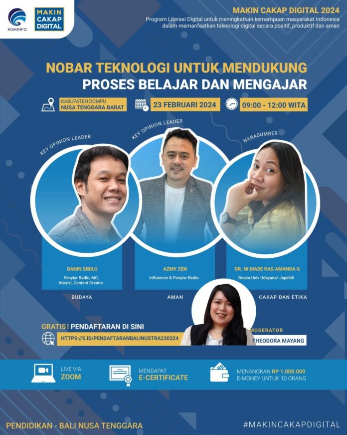 Webinar Kominfo-Dinas Dikbud NTB Dorong Literasi Digital di Kalangan Pelajar