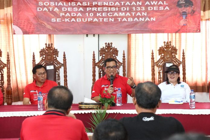 Bupati Tabanan Buka Acara Sosialisasi Pendataan Awal Desa Presisi di Selemadeg Timur