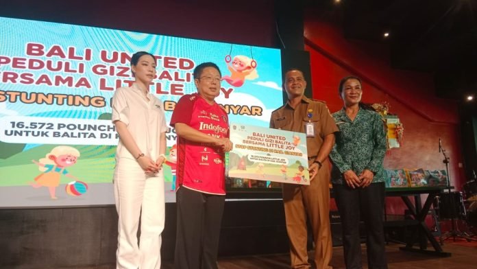 Bali United dan Little Joy Salurkan Bantuan Makanan Tambahan untuk Pengentasan Stunting di Gianyar