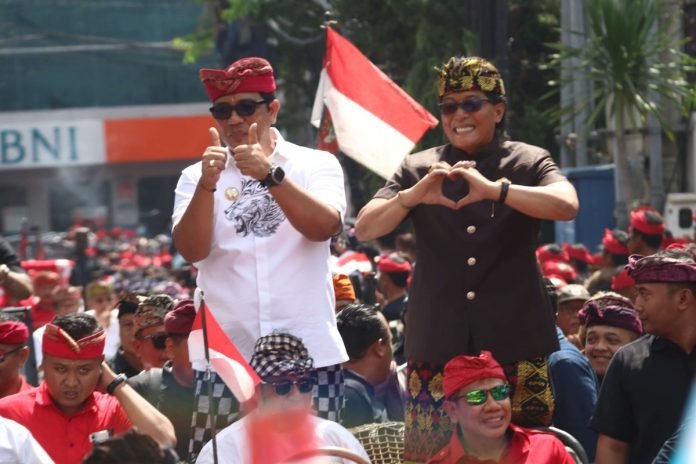 Angelus Buana, Bupati Giri Prasta Disambut Ribuan Warga Tabanan
