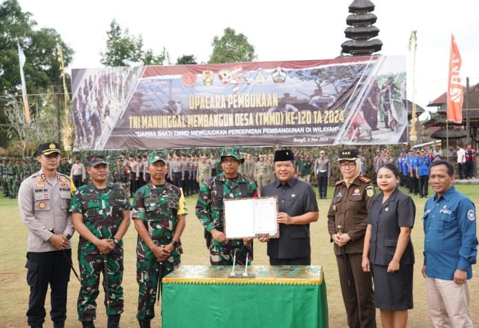 TNI Manunggal Membangun Desa ke-120 Tahun 2024 Resmi Dibuka Bupati Bangli