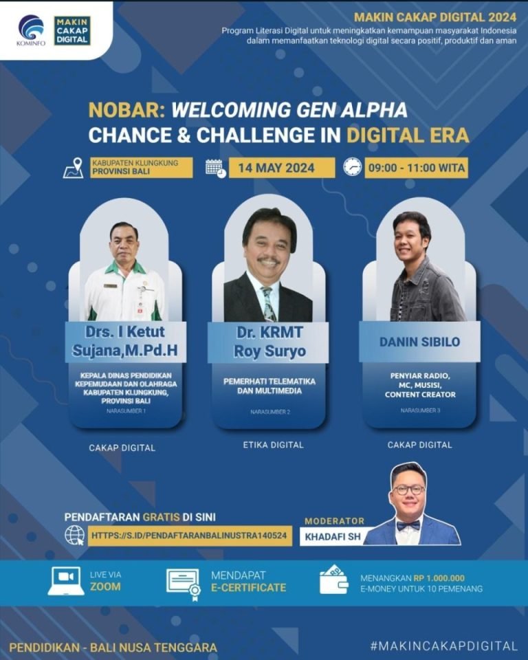 Webinar Kominfo di Klungkung, Bahas Peluang dan Tantangan Generasi Alpha di Era Digital
