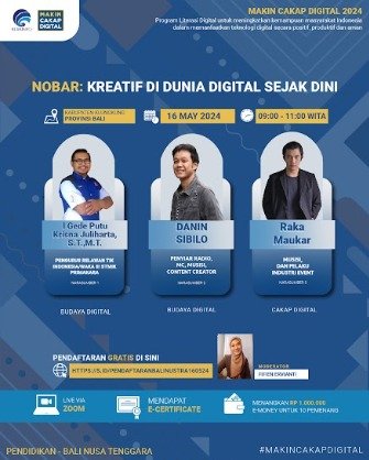 Gelar Webinar di Klungkung, Kominfo Ajak Siswa Kreatif di Dunia Digital Sejak Dini