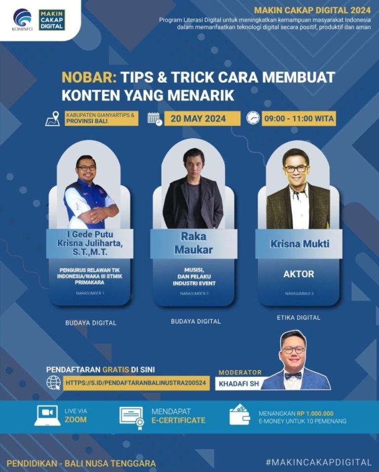 Kominfo Siap Bagi Tips dan Trik Membuat Konten yang Menarik di Gianyar