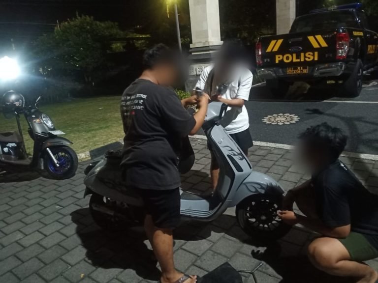 Bubarkan Aksi Balap Liar, Polsek Kuta Selatan Tindak Tiga Pengendara Motor