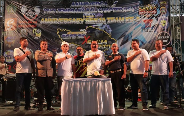 Tekankan Pentingnya Safety Riding, Wabup Jembrana Hadiri Anniversary YNCI dan SENJA Team