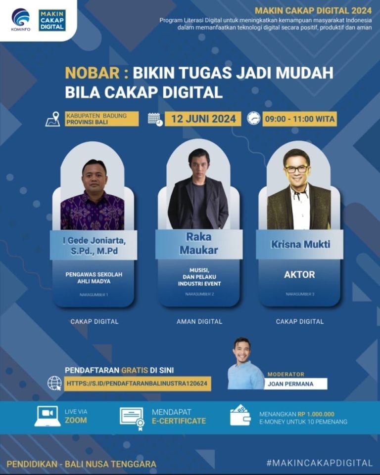 Kemenkominfo dan Dinas Pendidikan Bali Gelar Webinar Literasi Digital untuk Pelajar Badung