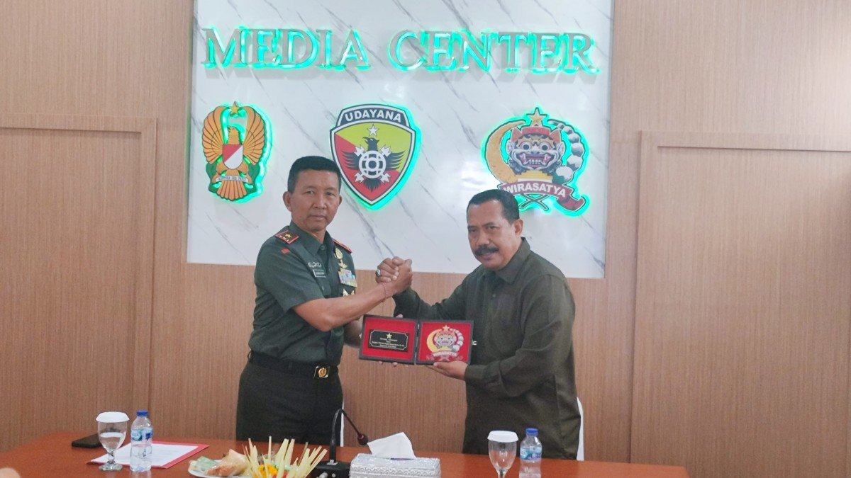 Komandan Resor Militer (Danrem) 163/Wira Satya, Brigjen TNI Ida Bagus Ketut Surya Wedana saat kegiatan silaturahmi dengan insan media di Bali