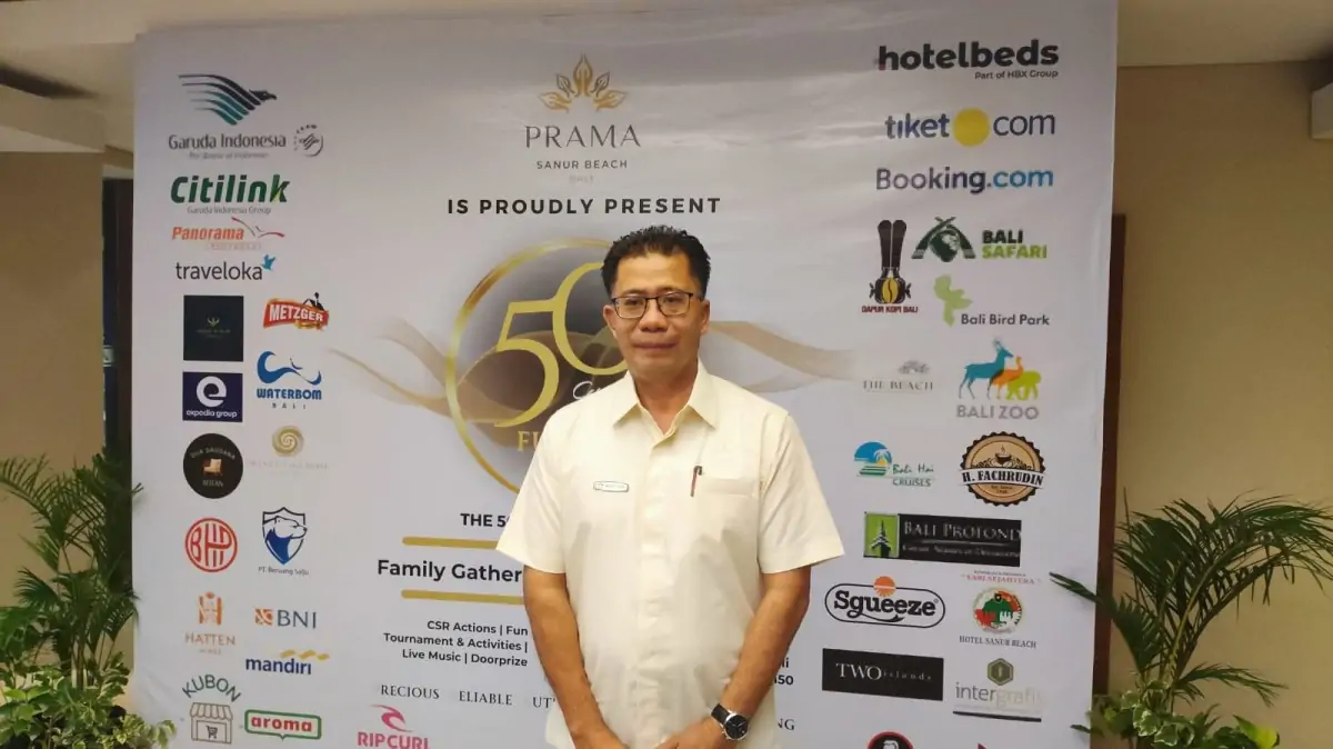General Manager Prama Sanur Beach Bali, I Gusti Bagus Surya saat diwawancara pada Senin, 29 Juli 2024