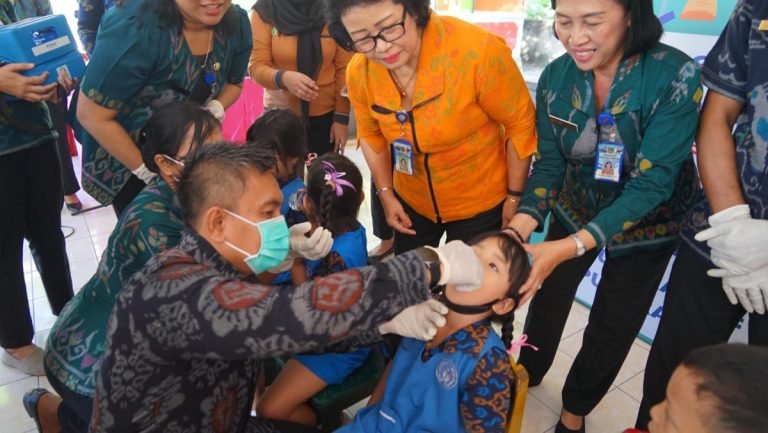 Wabup Jembrana Buka Sub Pekan Imunisasi Nasional Polio di TK Negeri 1 Negara