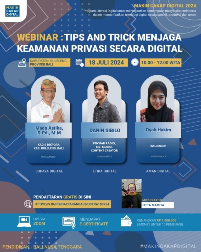 Webinar Literasi Digital di Buleleng Gencarkan Perlindungan Data Pribadi