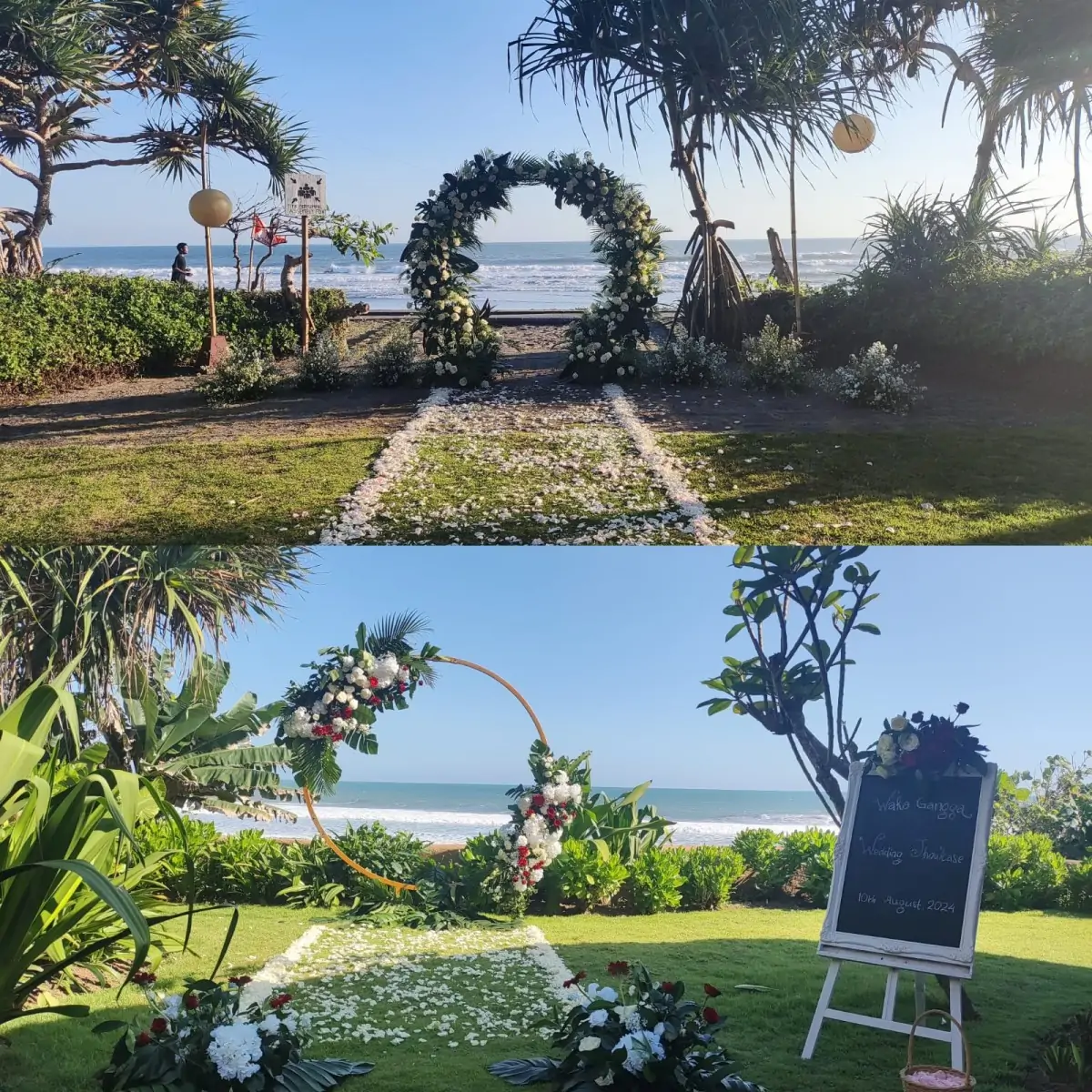 Beberapa spot Wedding Showcase "Tropical Sunset Wedding by the Ocean."