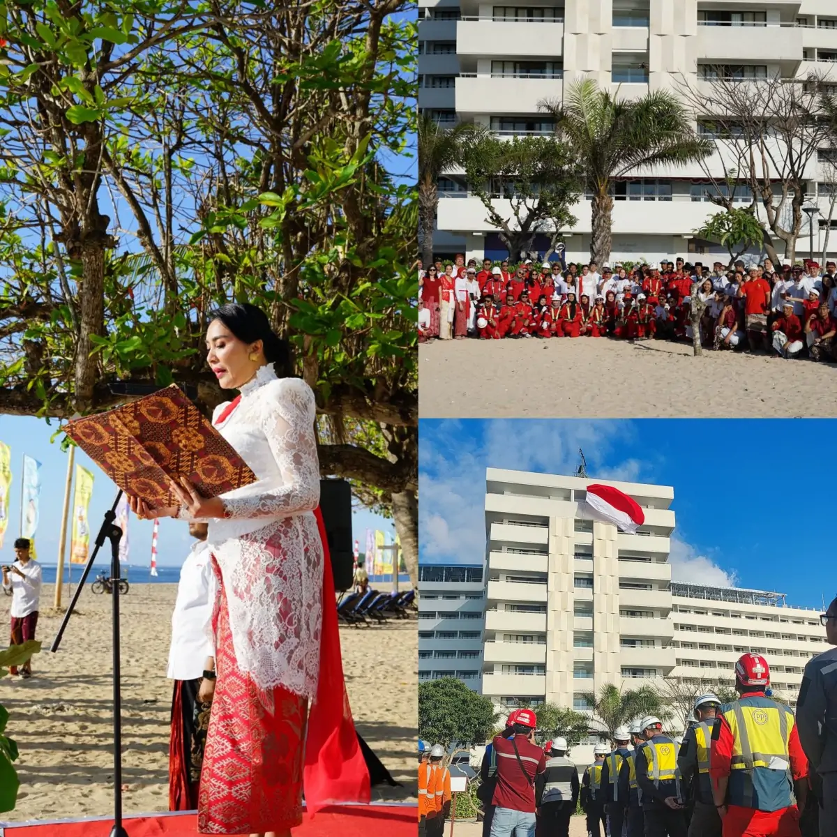 Direktur Utama PT Hotel Indonesia Natour, Christine Hutabarat, bertindak sebagai pembina upacara