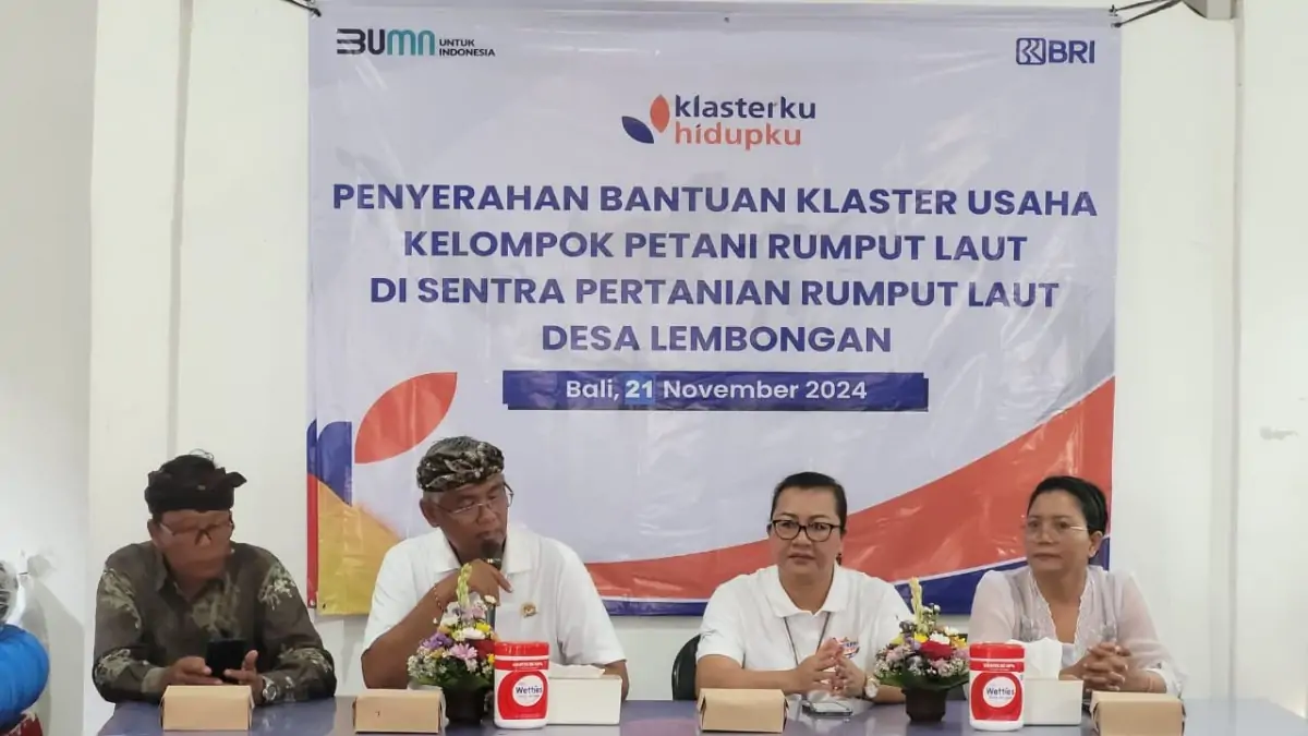 Lewat KUR dan Bantuan Sarana, BRI Regional Denpasar Bangkitkan Pertanian Rumput Laut di Nusa Lembongan