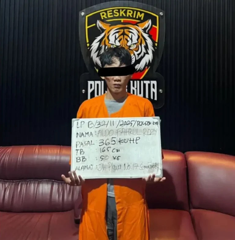 Unit Reskrim Polsek Kuta berhasil mengamankan Aldo Fahrul Rozy Muhammad Wahid (25) asal Jakarta Selatan, yang diduga melakukan aksi pencurian