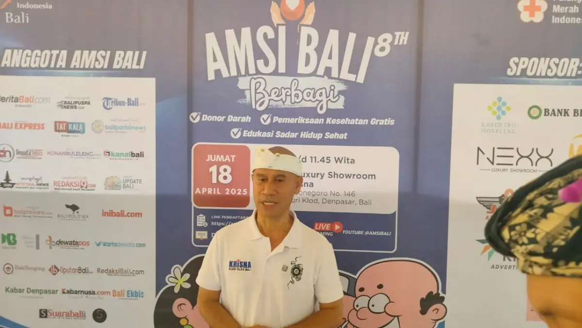 Ajik Krisna Apresiasi Aksi Sosial Donor Darah HUT ke-8 AMSI di Bali