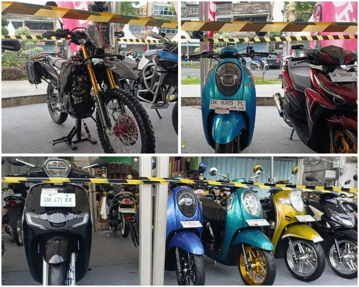 Puluhan motor hasil modifikasi kreatif tampil memukau dalam Pekan Budaya Gianyar 2025 sebagai bentuk ekspresi dan apresiasi bagi para pencinta sepeda motor Honda.