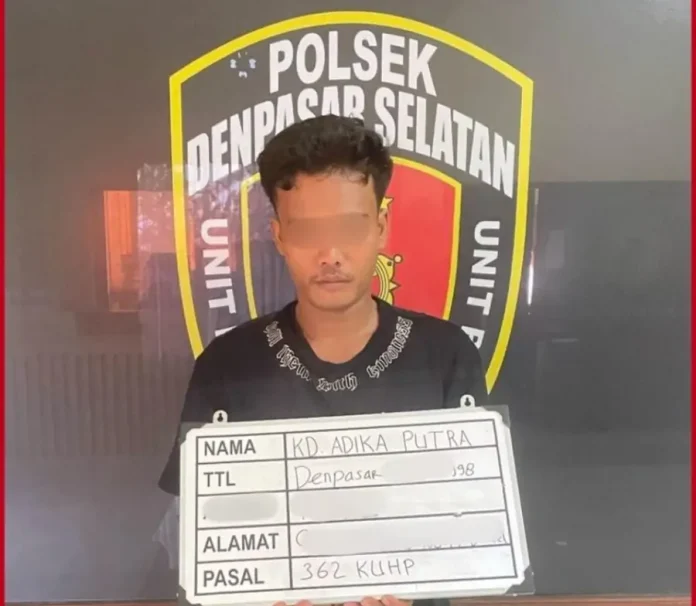 Polsek Denpasar Selatan berhasil menangkap seorang pria bernama Kadek Adika Putra (27), yang diduga sebagai pelaku pencurian burung Cucak Ijo