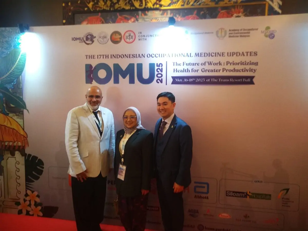 IOMU 2025 sukses digelar oleh PERDOKI di Bali, dengan menghadirkan 500 peserta internasional untuk membahas kesehatan kerja sebagai kunci produktivitas dan kemajuan bangsa.