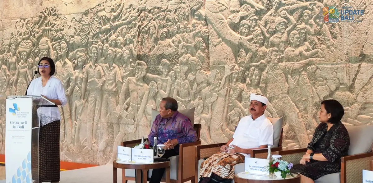Co-Founder sekaligus Direktur BWB Expo 2025, Dr. Diah Permana Tirtawati saat konferensi pers pada Selasa, 10 Juni 2025 di The Meru, Sanur.