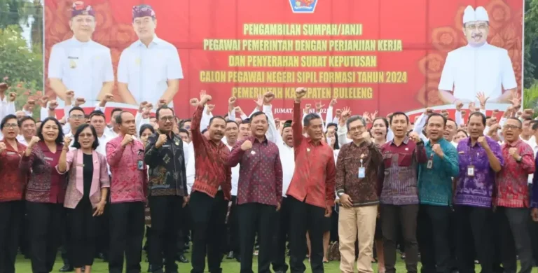 Sebanyak 3.692 Aparatur Sipil Negara (ASN) baru resmi dilantik dan diambil sumpahnya oleh Bupati Buleleng, I Nyoman Sutjidra