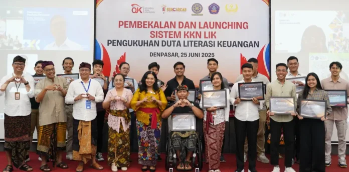 Otoritas Jasa Keuangan (OJK) Provinsi Bali resmi mengukuhkan Duta Literasi Keuangan serta meluncurkan Sistem Informasi KKN LIK
