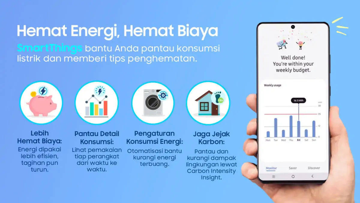 SmartThings menghadirkan kenyamanan dan efisiensi dalam hidup sehari-hari dengan menghubungkan semua perangkat rumah ke dalam satu sistem pintar yang mudah dikendalikan kapan saja dan di mana saja.
