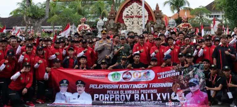 Kabupaten Tabanan resmi melepas 527 kontingen untuk berlaga pada ajang Pekan Olahraga Provinsi (Porprov) Bali XVI/2025