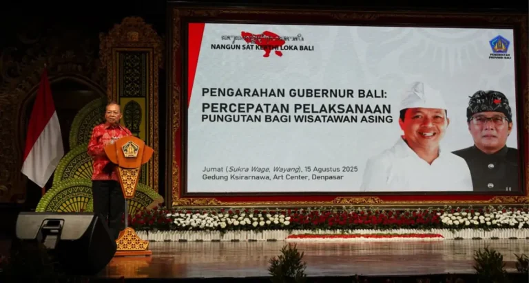 Gubernur Bali, Wayan Koster, kumpulkan pelaku usaha pariwisata se-Bali untuk sosialisasi imbal jasa dalam pungutan wisatawan asing guna tingkatkan penerimaan dan dukung pariwisata berbasis budaya.