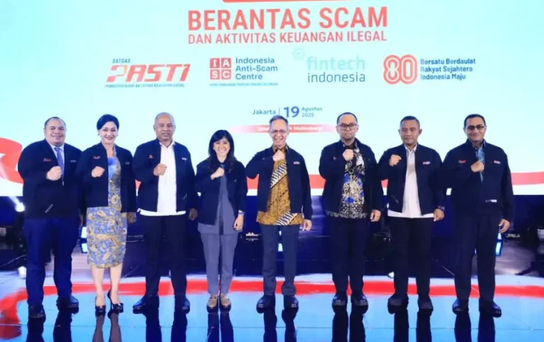 OJK bersama Satgas PASTI meresmikan Kampanye Nasional Berantas Scam dan Aktivitas Keuangan Ilegal di Jakarta, Selasa 19 Agustus 2025.