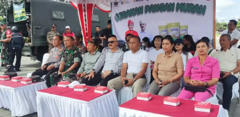 Pemerintah Kabupaten Bangli mengadakan Gerakan Pangan Murah (GPM) yang dipusatkan di Alun-alun Bangli, Sabtu 30 Agustus 2025.