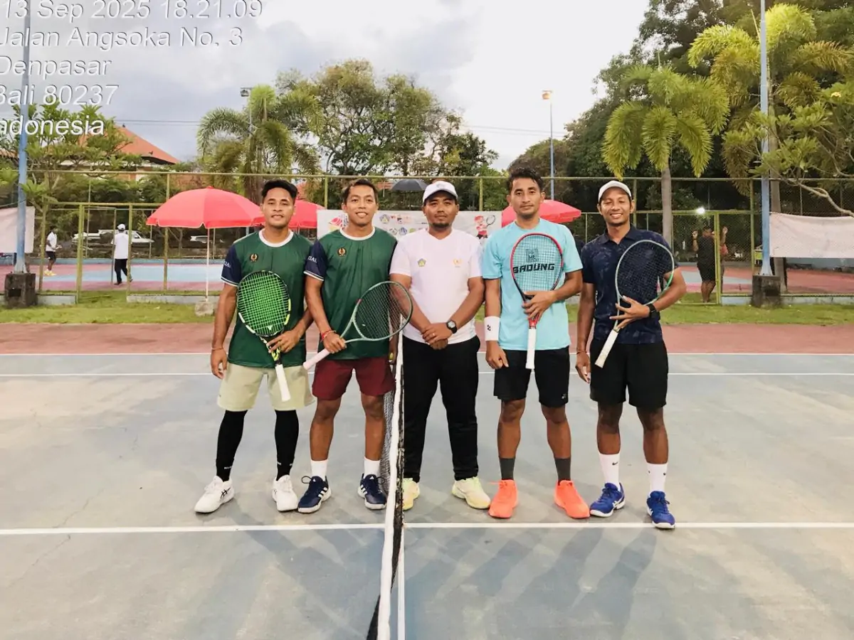 Tim Tenis Putra Badung Sumbang Emas Perdana di Porprov Bali 2025