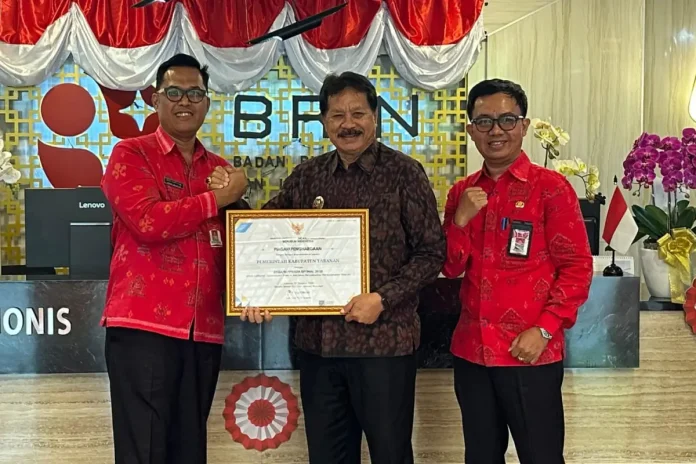 Pemerintah Kabupaten Tabanan menorehkan prestasi nasional setelah berhasil meraih Apresiasi BRIDA Optimal 2025