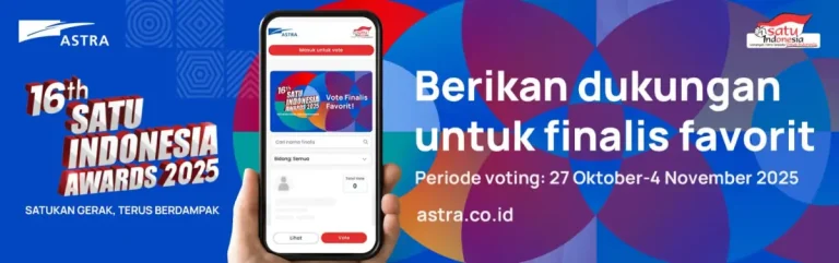 Semangat Astra Terpadu Untuk (SATU) Indonesia Awards menetapkan 10 finalis yang akan melangkah ke tahap penjurian akhir. Masyarakat dapat berpartisipasi memilih finalis favorit melalui pemungutan suara daring di astra.co.id yang akan berlangsung dari 27 Oktober hingga 4 November 2025.