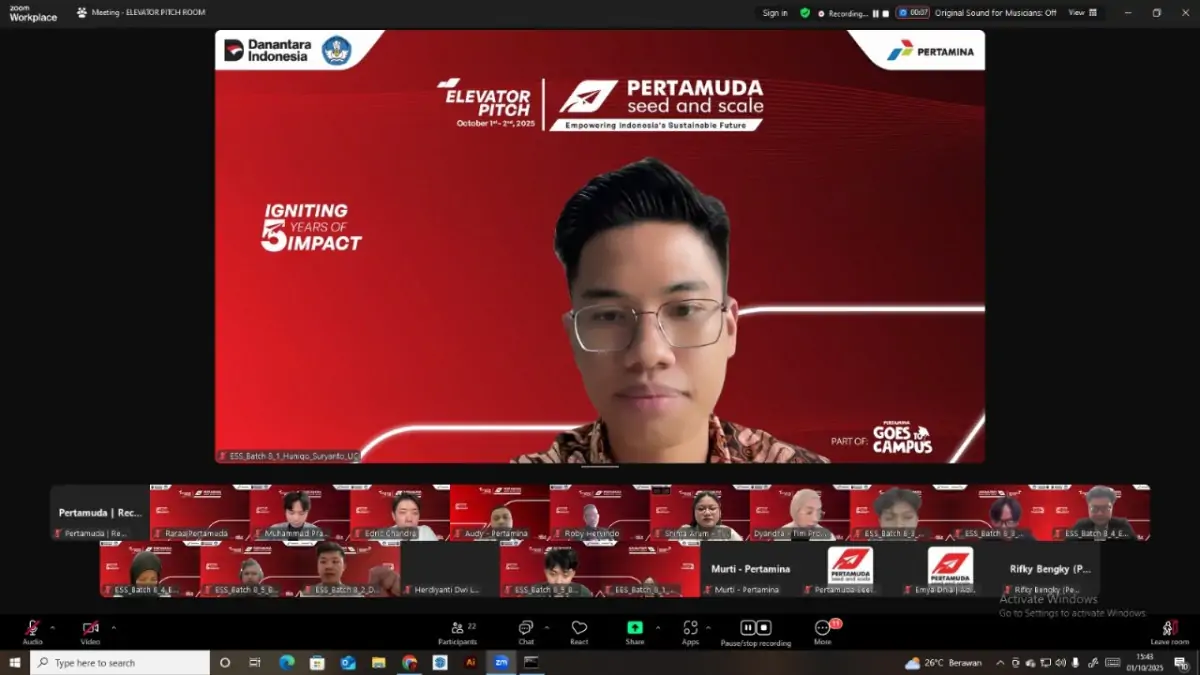 PT Pertamina (Persero) mengumumkan 40 peserta lolos ke Bootcamp Pertamuda Seed & Scale 2025 setelah seleksi ketat, untuk mengikuti pelatihan intensif pengembangan ide bisnis kreatif dan berdampak.