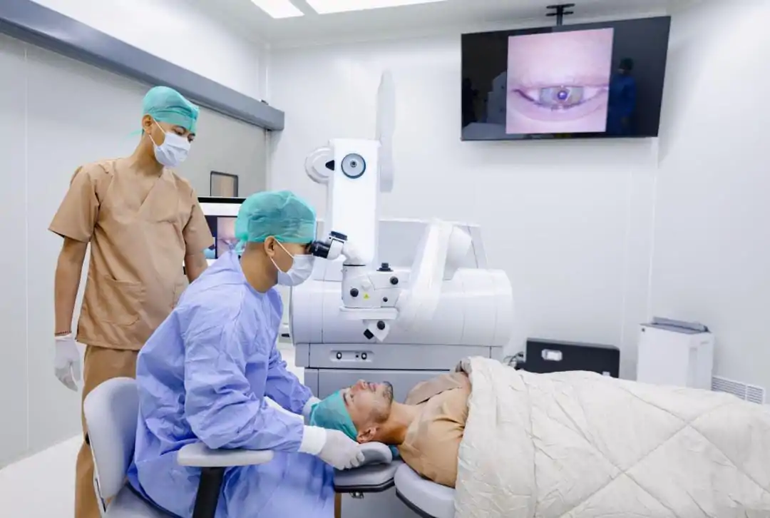 Proses operasi LASIK dengan teknologi SMILE Pro di Ciputra SMG Eye Clinic.