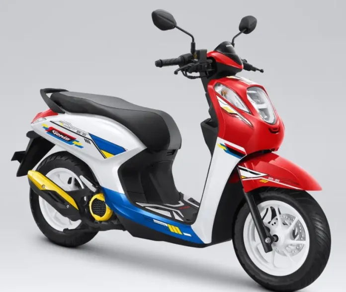 PT Astra Honda Motor (AHM) kembali menghadirkan pembaruan pada skutik bergaya retro andalannya, New Honda Genio, dengan kombinasi warna dan grafis baru PT Astra Honda Motor (AHM) kembali menghadirkan pembaruan pada skutik bergaya retro andalannya, New Honda Genio, dengan kombinasi warna dan grafis baru