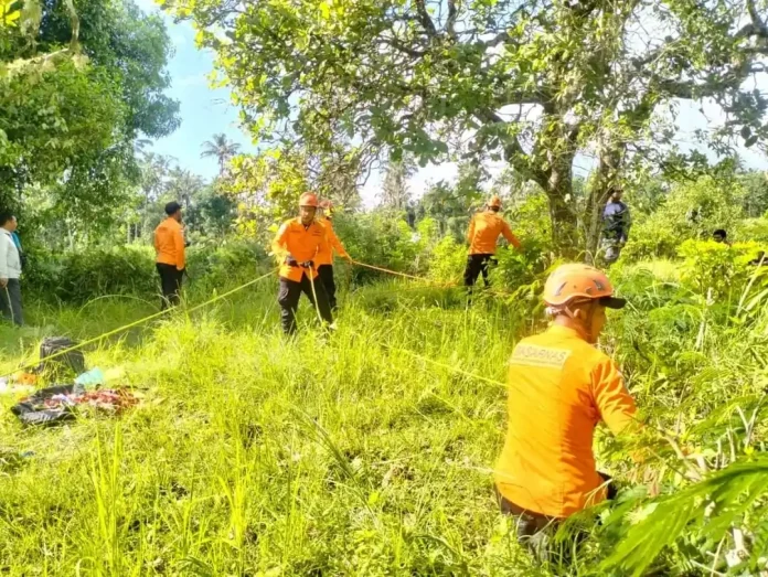 Upaya pencarian seorang warga bernama Ni Wayan Retu (75) yang dilaporkan hilang di wilayah Panglega, Desa Datah, Kecamatan Abang, Karangasem.