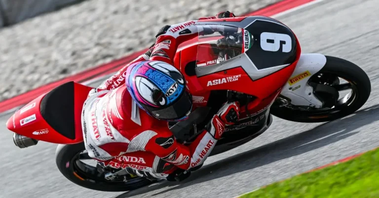 Dua pebalap binaan PT Astra Honda Motor (AHM), M. Kiandra Ramadhipa dan Veda Ega Pratama, tampil gemilang pada FIM JuniorGP
