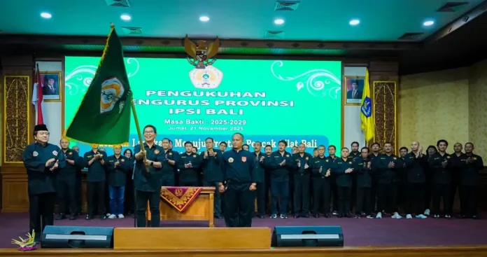 Struktur kepengurusan Ikatan Pencak Silat Seluruh Indonesia (IPSI) Provinsi Bali periode 2025–2029 resmi dilantik di Ruang Kertha Gosana, Pusat Pemerintahan Kabupaten Badung, Jumat 21 November 2024. Struktur kepengurusan Ikatan Pencak Silat Seluruh Indonesia (IPSI) Provinsi Bali periode 2025–2029 resmi dilantik di Ruang Kertha Gosana, Pusat Pemerintahan Kabupaten Badung, Jumat 21 November 2024.